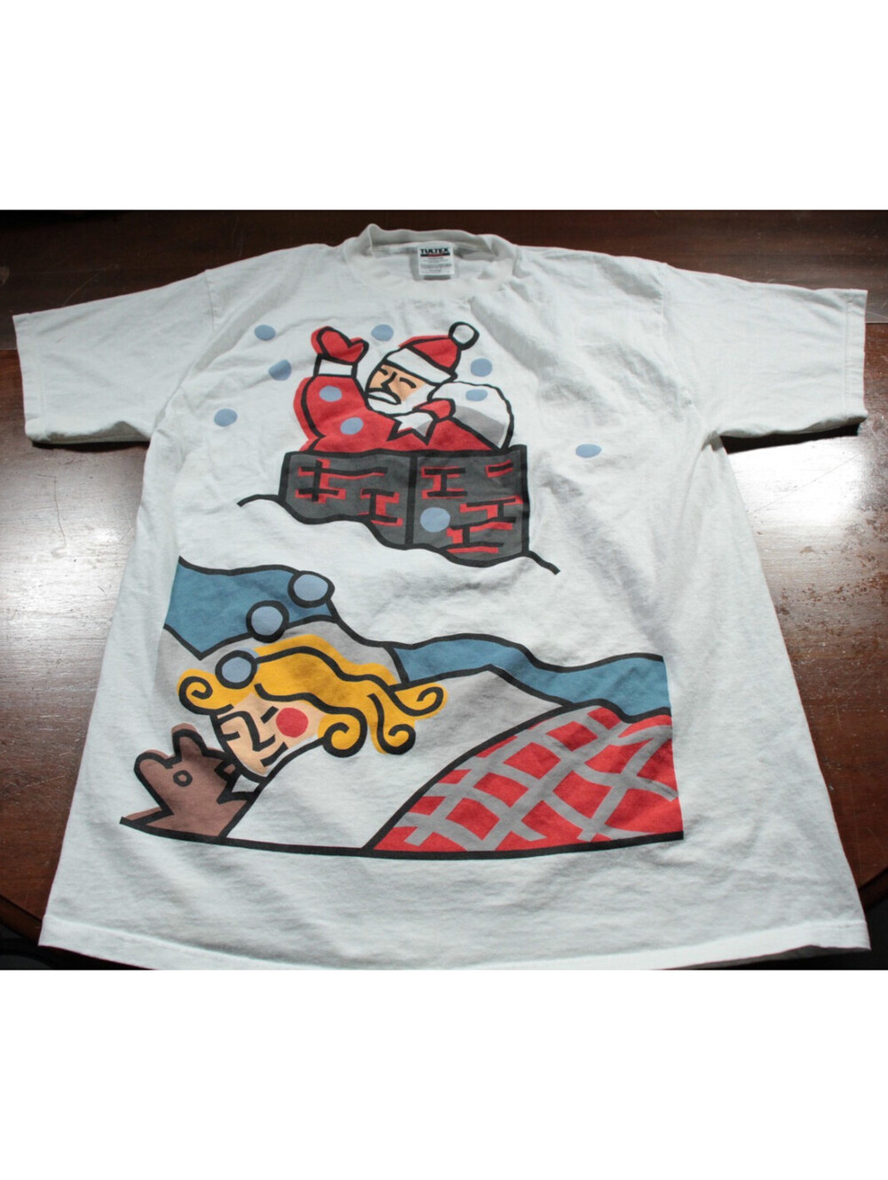 Vintage 90s USPS Christmas Postage Stamp T-Shirt 1996 Tultex Shirt Holiday
